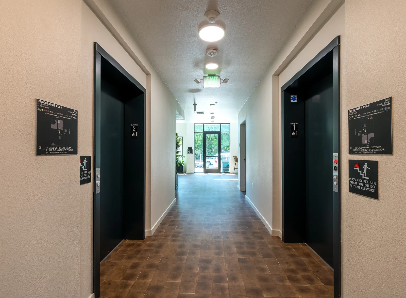 The Gramercy — interior corridor with elevator access